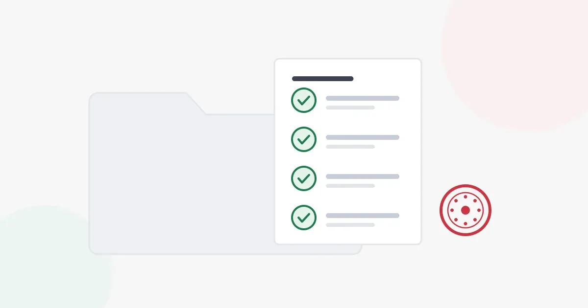 Carpeta con la documentación y la lista de requisitos verificados para emitir un certificado de ingresos